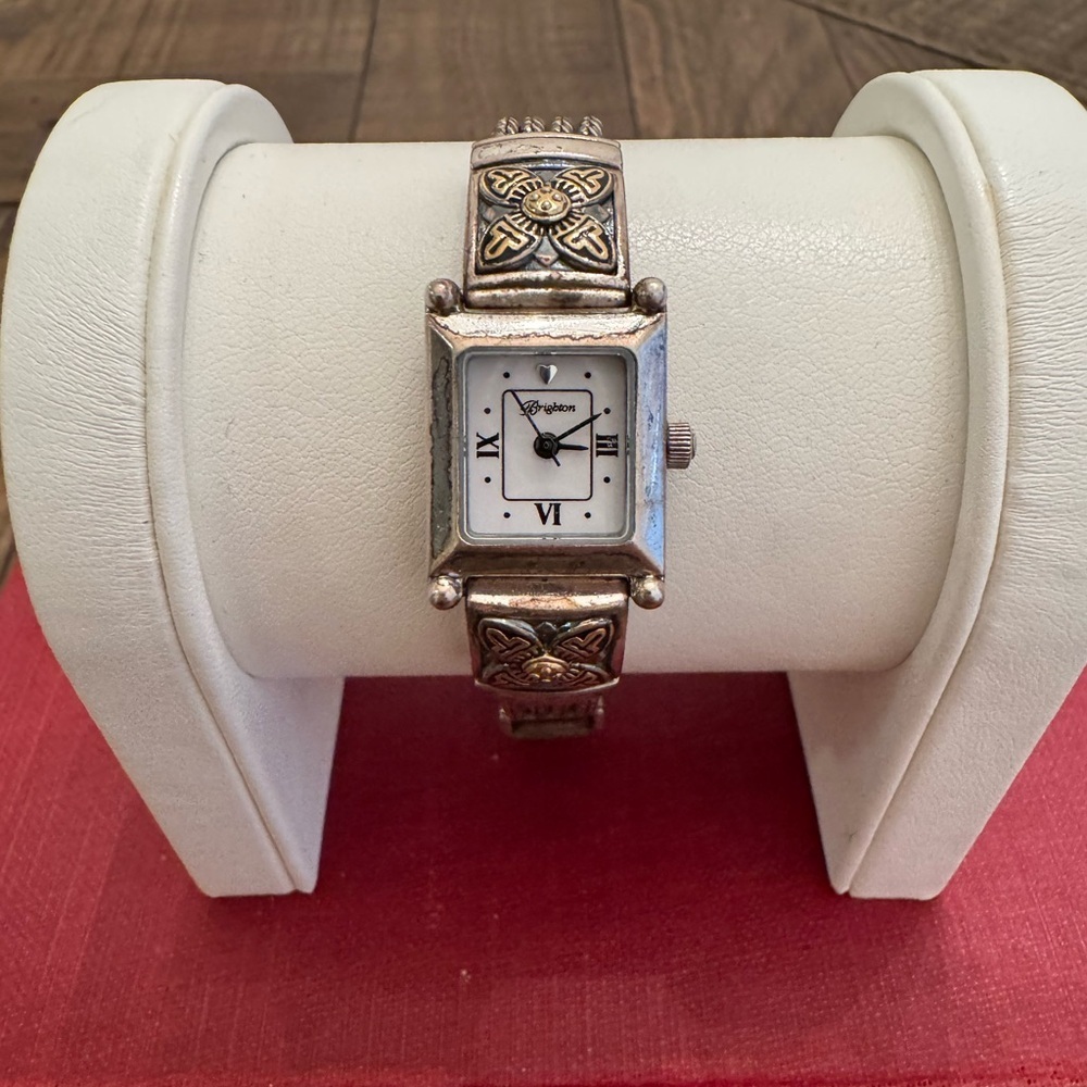 Brighton Monroe 1990s Watch: Two-Tone Celtic Heart Toggle Bracelet